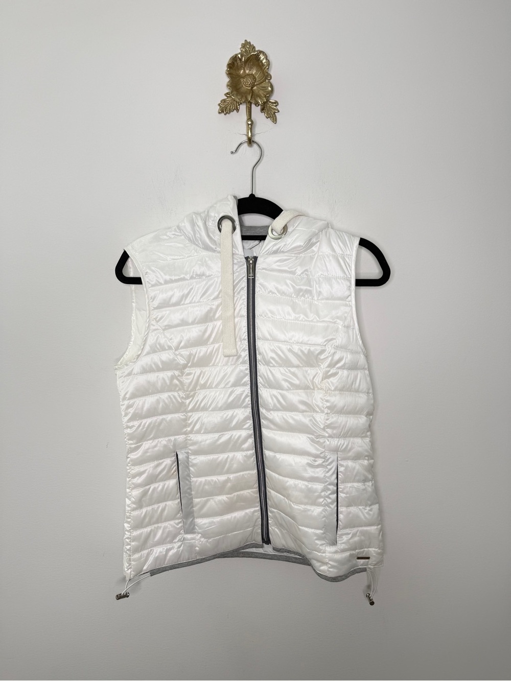 Rino & Pelle White Quilted Vest 38